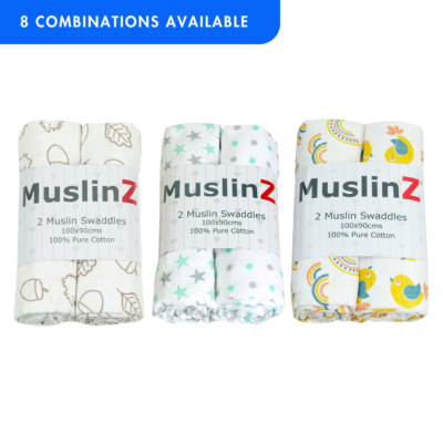 MuslinZ 3 Pack Muslin Dribble Bibs
