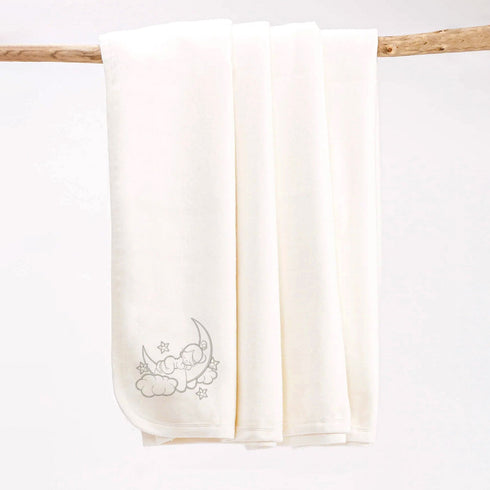 Prima Cotton newborn sleeping blanket, breathable muslin design, neutral hues, perfect for swaddling and naptime comfort.