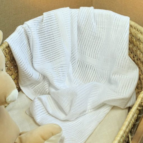 Bright Bots Cotton Cellular Blanket – 90x75cm