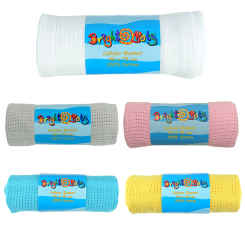 Bright Bots Cotton Cellular Blanket – 90x75cm