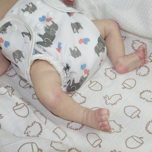 MuslinZ Newborn Reusable Nappy Starter Kit - Complete Bundle for 12 Changes