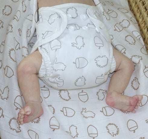 Newborn Part Time Reusable Nappy Kit – Prefolds