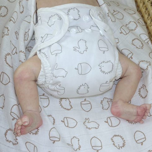 MuslinZ Newborn Reusable Nappy Starter Kit - Complete Bundle for 12 Changes