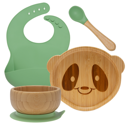 Mama Bamboo weaning set for babies – eco-friendly feeding essentials including bowl, spoon, and cup