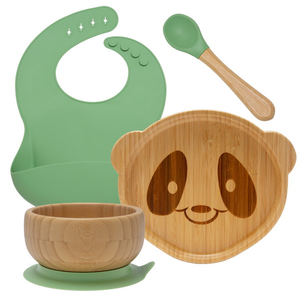 Mama Bamboo weaning set for babies – eco-friendly feeding essentials including bowl, spoon, and cup