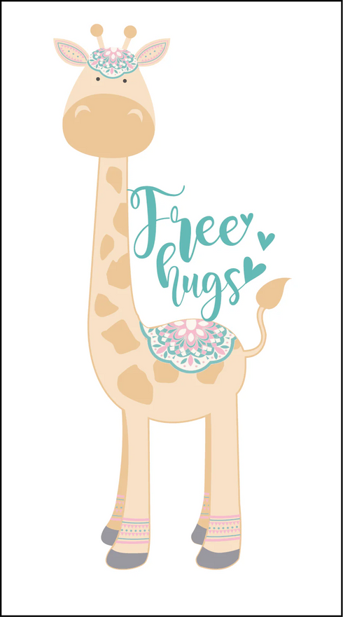 Giraffe-Free Hugs- Boho Newborn Sleeping Romper