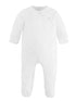 Unisex baby footie with side snaps, made from soft Prima Cotton