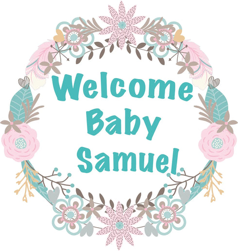 Personalised Welcome Baby Blanket- Receiving Blanket.