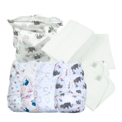 MuslinZ Newborn Reusable Nappy Kit – Washable Diaper Full time Bundle