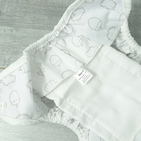 Newborn Full Time Reusable Nappy Kit – Prefolds