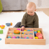 Rainbow Wooden Super Set + Wooden Sorting Tray (7- Way)