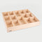 Wooden 14-slot sorting tray for Montessori play, sensory activities, and natural toy storage – eco-friendly and durable.
