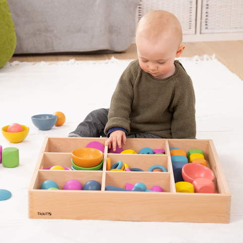 Wooden Sorting Tray - 7 Way