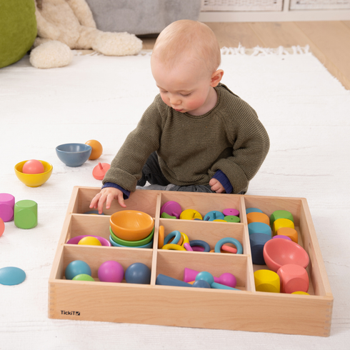 Wooden Sorting Tray - 7 Way